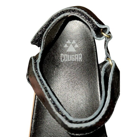 Cougar Water Repellent Adjustable Leather Sandals Nolo Black Fisherman Size 10 - Picture 2 of 7